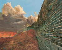 长城 布面 油画 - 88930 - 油画、雕塑、版画暨广东油画、水彩 - 2006冬季拍卖会 -收藏网