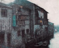 王路 水上人家 油画 - 王路 - 油画专场 - 2006首届艺术品拍卖会 -收藏网