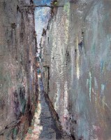 黄里 以前那只能相贴才能通过的小巷 布面 油画 - 155688 - 油画 - 2006年金秋珍品拍卖会 -收藏网