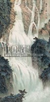 龙潭飞瀑 立轴 设色纸本 -  - 中国书画 瓷器工艺品 - 2007迎新艺术品拍卖会 -收藏网