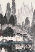 清漓烟雨图 立轴 设色纸本 - 徐希 - 中国书画（二） - 2006年秋季拍卖会 -收藏网