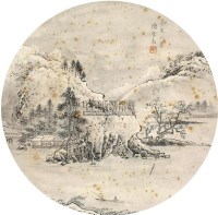 山水 立轴 绢本 - 陈少梅 - 扇画小品专题 - 庆二周年秋季拍卖会 -收藏网