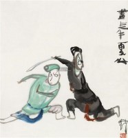 戏剧人物 镜框 设色纸本 - 9125 - 中国书画 - 2011秋季艺术品拍卖会 -收藏网