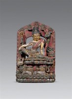石雕彩绘文殊菩萨像 -  - 佛教艺术品专场 - 2011年春季艺术品拍卖会 -收藏网