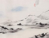 雪景 镜心 - 梁于渭 - 中国书画 - 第67期中国书画拍卖会 -收藏网