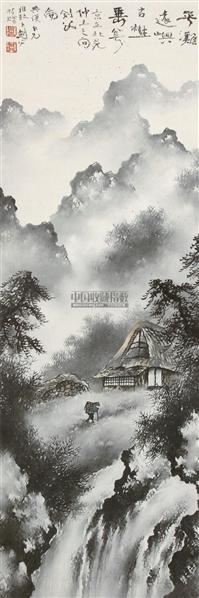 高剑父 山水 立轴 水墨纸本