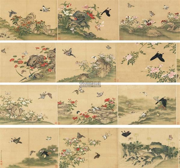 花蝶图卷 手卷 绢本 - 116874 - 中国古代书画 - 首届艺术品拍卖会