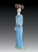 粉彩瓷塑清宫仕女 -  - 中国书画 瓷器工艺品 - 2007迎新艺术品拍卖会 -收藏网