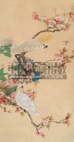 鹦鹉桃花 立轴 设色纸本 - 薛永年 - 中国书画 瓷器工艺品 - 2007迎新艺术品拍卖会 -收藏网