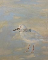 雪地·鸟 布面 油画 - 38710 - 中国油画 - 2006秋季艺术品拍卖会 -收藏网