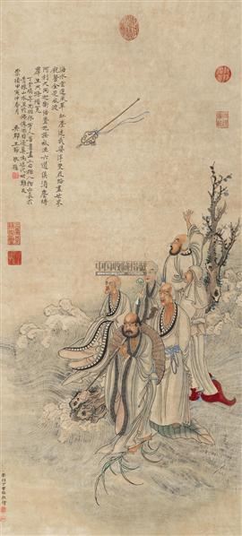 达摩图 立轴 设色纸本 - 116977 - 中国古代书画专场 - 2011年秋季