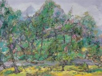 洪凌 闲春 布面油画 - 洪凌 - 中国油画 - 2006秋季艺术品拍卖会 -收藏网