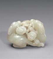 清中期 白玉双兽坠 -  - 中国玉器 - 2006秋季文物艺术品展销会 -收藏网