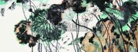 韩伟华 荷花 镜心 - 韩伟华 - 中国书画 - 第二届中国书画拍卖会 -收藏网