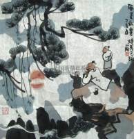 胡正伟  西域驯驼图 立轴 - 胡正伟 - 中国书画 - 第二届中国书画拍卖会 -收藏网