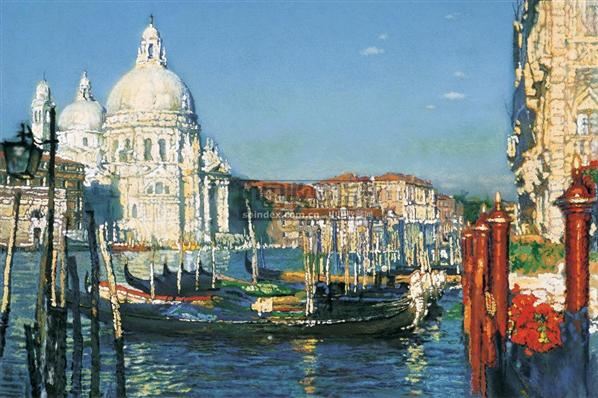 威尼斯教堂 套色 版画 - 153322 - 中国油画与版画专场 - 2007夏季