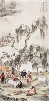 八骏图 立轴 设色纸本 - 戈湘岚 - 中国书画 - 第55期中国艺术精品拍卖会 -收藏网