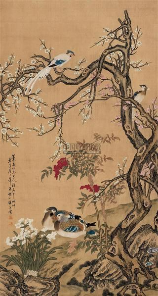 花鸟 立轴 设色绢本 - - 中国古代书画 - 2008春季拍卖会 -收藏网