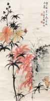 花卉草虫 立轴 设色纸本 - 胡振 - 中国书画 - 2005冬季艺术品拍卖会 -收藏网
