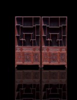 酸枝木博古架一对 -  - 古典家具专场 - 北京嘉缘四季艺术品拍卖会 -收藏网