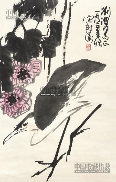 宋新涛 花鸟 立轴 纸本