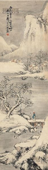 雪溪访友 立轴 设色纸本-胡璋-中国书画-2013春季艺术品拍卖会-收藏网