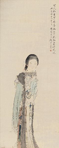 仕女 立轴 绢本 - 5938 - 万宝阁藏画专场 - 2012年大型艺术品拍卖会