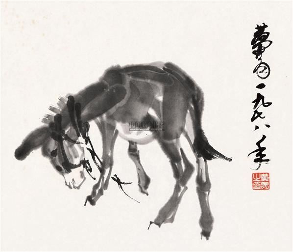 驴 镜片 水墨纸本 - 7693 - 翰承艺术藏名家书画专场 - 2012春季艺术