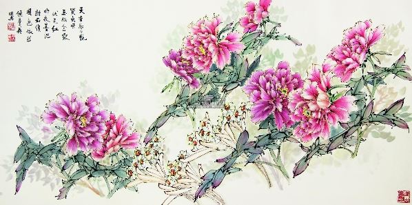 牡丹 镜心 纸本-曹明冉-中国书画(一)-2012年秋季艺术
