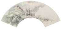 山水 扇面 设色纸本 -  - 中国名家书画 - 2012年秋季中国名家书画拍卖会 -收藏网