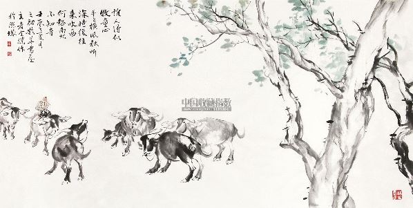 陈全胜 牧牛图 镜心 纸本