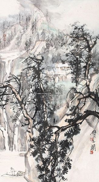 山水 立轴 设色纸本-陈玉圃-中国书画-鸿远四季(第二)