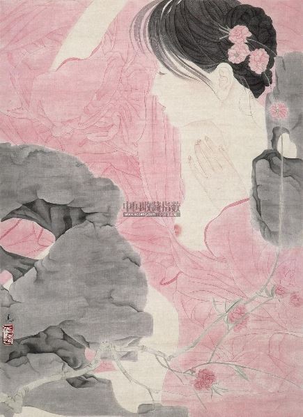 张见 工笔人物 (一件) 镜片 纸本