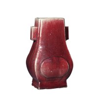 红釉贯耳尊 -  - 瓷器专场 - 光大国际•艺术品拍卖会  -收藏网