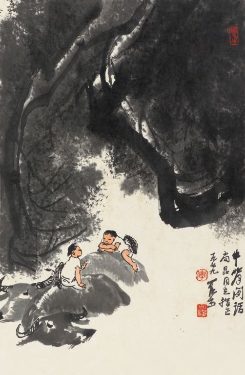 牛背闲话图-李可染(1907-1989)-虚怀——中国书画大师