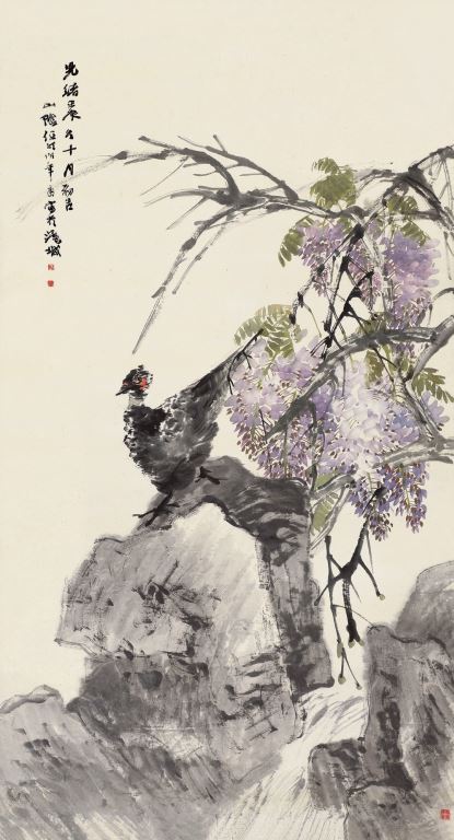 任伯年(1840-1896) 紫藤翠羽