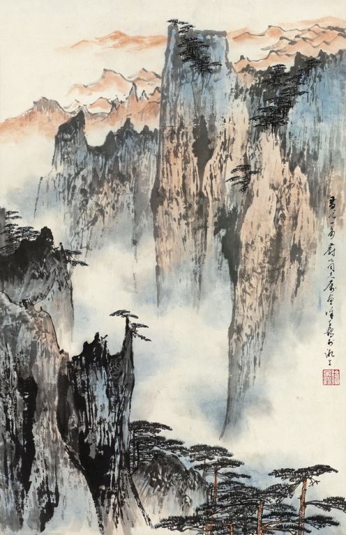 黄山一角-徐子鹤(1916-1999)69-中国近现代书画(一)