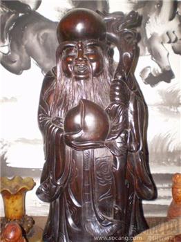 红木雕的福 禄 寿星-收藏网