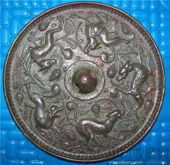 明代瑞兽纹铜镜-收藏网