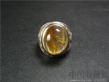 尚古斋：天然黄水晶 银指环-收藏网