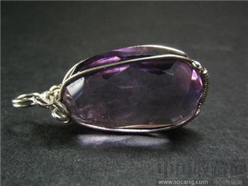 尚古斋：天然浅色紫水晶 项链坠-收藏网