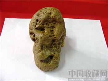 骷髅头型石-收藏网