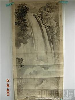黄君壁 山水 原托裱镜心134×65-收藏网
