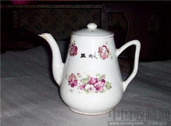 一个完整的印花茶壶还有点名气的哦-收藏网