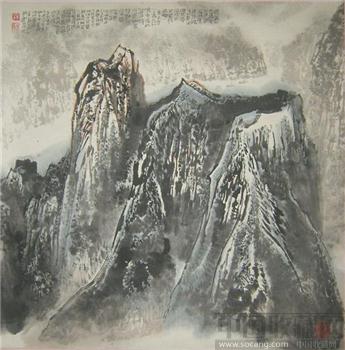 著名画家罗其鑫山水画精品-收藏网