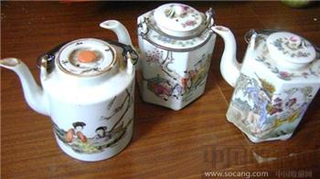 三个清末民国早期瓷茶壶-收藏网