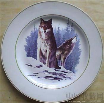 狼瓷盘-收藏网