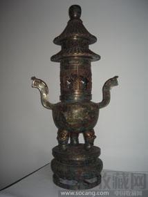 铜胎掐丝珐琅塔式大香熏炉-收藏网