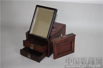 清代红木镜箱（手饰盒）-收藏网