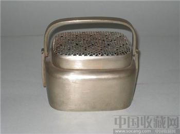 清代白铜精品手炉 -收藏网